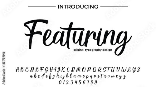 Featuring - Elegant Script Font for Smooth Handwritten Design and Creative Typography