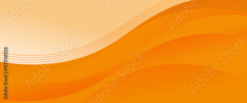 orange line background curve element with white space for text and message design, Modern trendy design in vector EPS 10