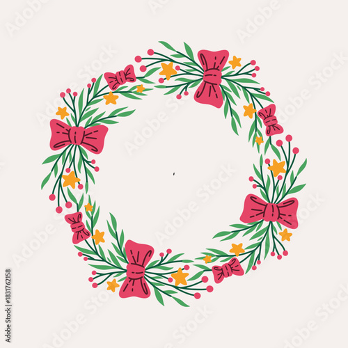 Floral botanical elegant frame illustration