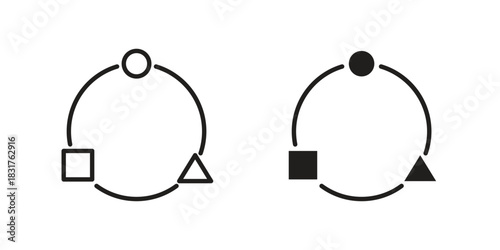 Adaptation icon template color editable. for graphic and web design.