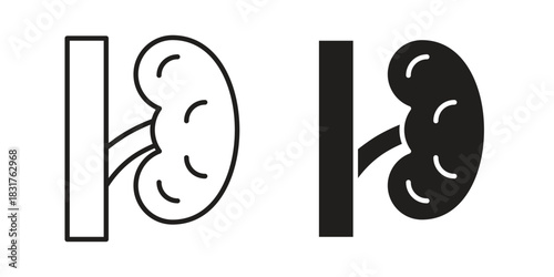 Adrenal gland icon template color editable. for graphic and web design.