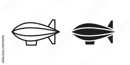 Airship icon template color editable. for graphic and web design.