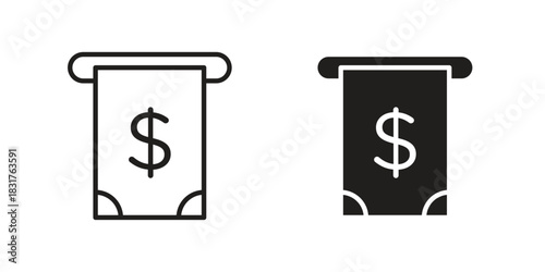 atm cash icon template color editable. for graphic and web design.