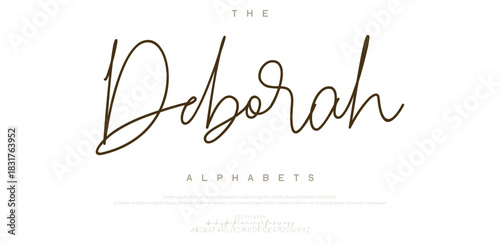 Elegant awesome alphabet letters font and number. Typography fonts regular uppercase. vector illustration