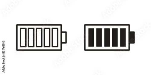 Battery icon template color editable. for graphic and web design.