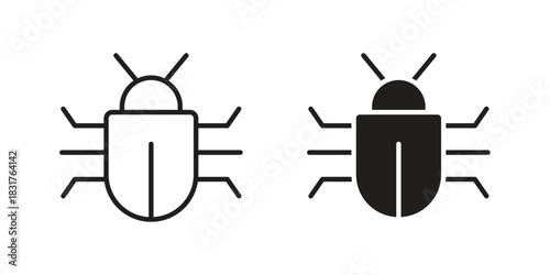 Bedbug icon template color editable. for graphic and web design.