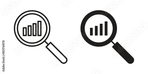 Benchmarking icon template color editable. for graphic and web design.