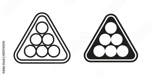 billiards icon template color editable. for graphic and web design.