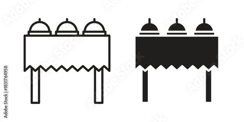 Buffet icon template color editable. for graphic and web design.