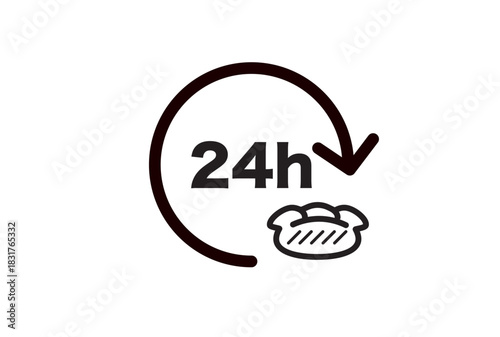 24時間餃子が手に入ることを表すアイコン
