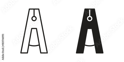 Clamp icon template color editable. for graphic and web design.