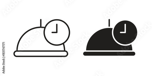 Cooking time icon template color editable. for graphic and web design.
