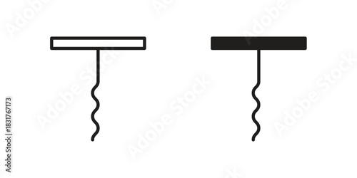 Corkscrew icon template color editable. for graphic and web design.