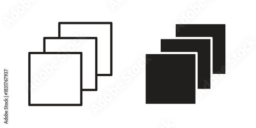 Depth perception icon template color editable. for graphic and web design.