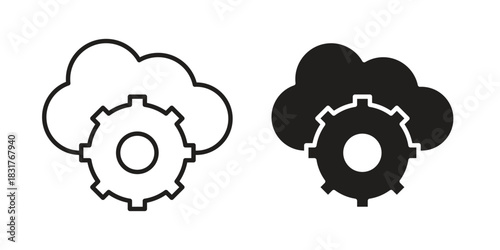 Devops icon template color editable. for graphic and web design.