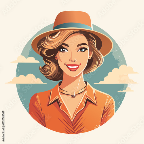 Retro Grainy Vector Illustration