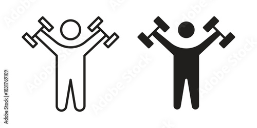 Exercise icon template color editable. for graphic and web design.