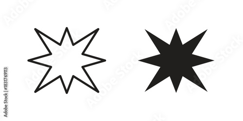 Explosion icon template color editable. for graphic and web design.