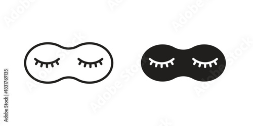 Eye mask icon template color editable. for graphic and web design.