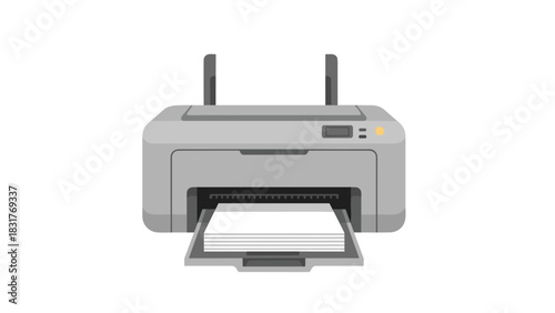 Efficient printer ready for printing documents in the office, streamlining workflow and boosting productivity with quick, reliable output