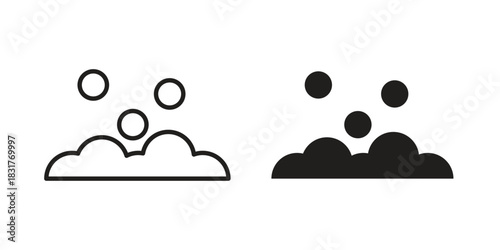 Foam icon template color editable. for graphic and web design.