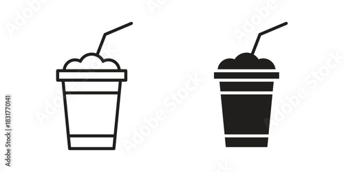 Frappuccino icon template color editable. for graphic and web design.