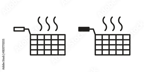 Fryer icon template color editable. for graphic and web design.