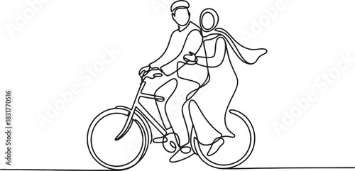 silhouette of a girl riding a bicycle