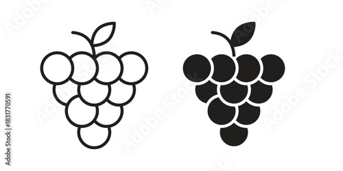 Grape icon template color editable. for graphic and web design.