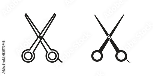 Hairdresser scissors icon template color editable. for graphic and web design.