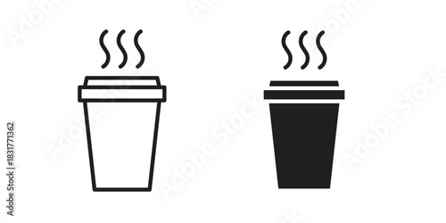 Hot drinks icon template color editable. for graphic and web design.