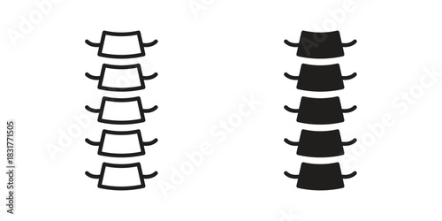 Human spine icon template color editable. for graphic and web design.
