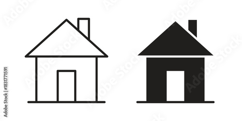 Hut icon template color editable. for graphic and web design.