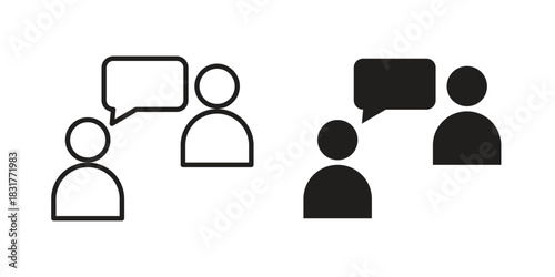 Interview icon template color editable. for graphic and web design.