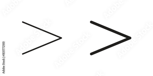 Is greater than icon template color editable. for graphic and web design.