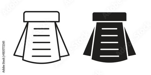 Kilt icon template color editable. for graphic and web design.