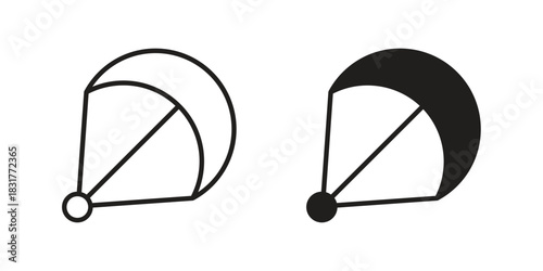 Kitesurf sign icon template color editable. for graphic and web design.