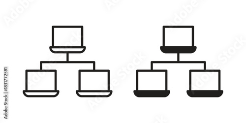 Lan icon template color editable. for graphic and web design.