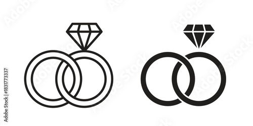 Marriage icon template color editable. for graphic and web design.