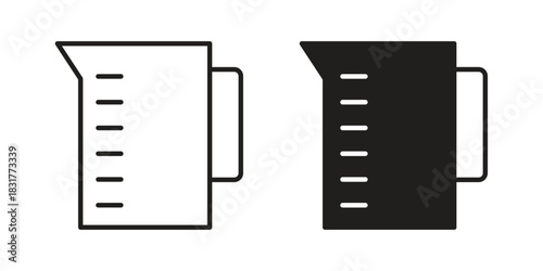 Measuring cup icon template color editable. for graphic and web design.