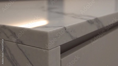 Wallpaper Mural Closeup of a white marble countertop with gray veins Torontodigital.ca