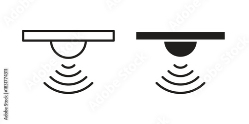 Motion sensor icon template color editable. for graphic and web design.