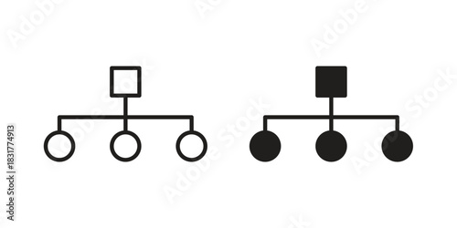 Organization chart icon template color editable. for graphic and web design.