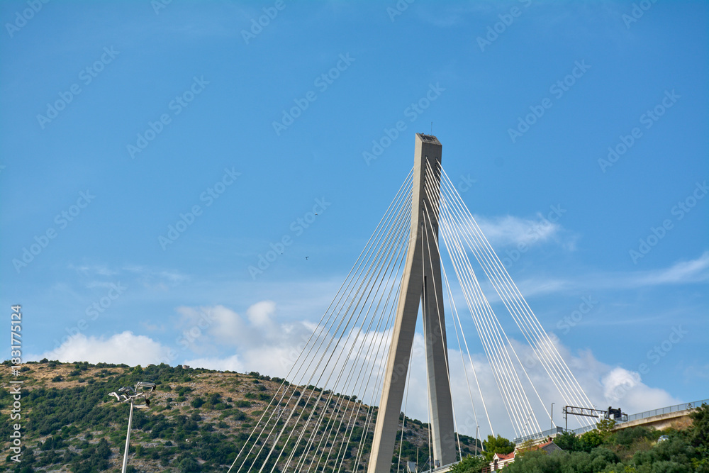 Fototapeta premium Elegance of modern engineering and bridge architecture in Croatia