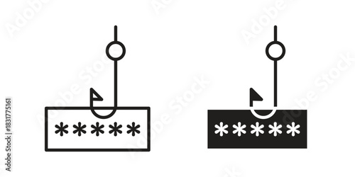 Password phishing icon template color editable. for graphic and web design.