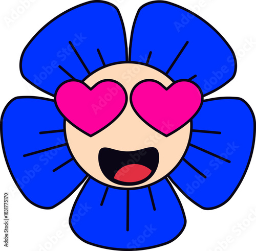 Flower with Hearts Eyes