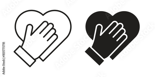 Pledge icon template color editable. for graphic and web design.