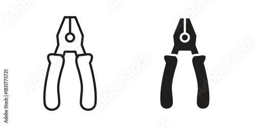 Pliers icon template color editable. for graphic and web design.
