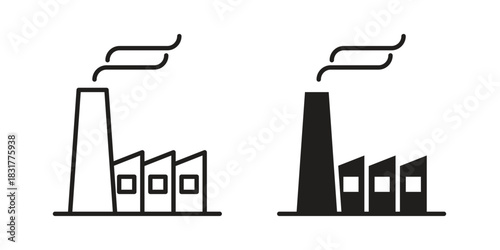 Power plant icon template color editable. for graphic and web design.