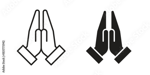 Pray icon template color editable. for graphic and web design.